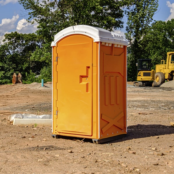 how often are the porta potties cleaned and serviced during a rental period in Panther Burn